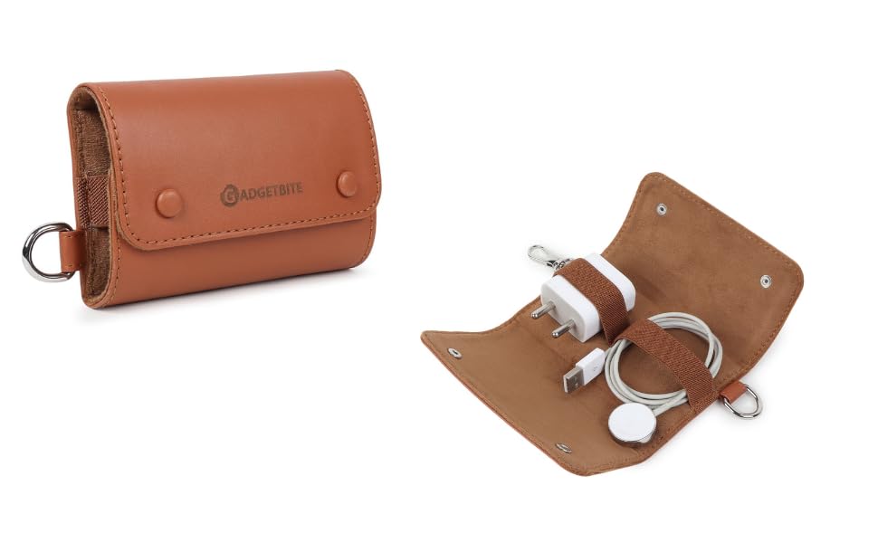 GadgetBite travel clip on pouch, tidy case for cable and adapters, travel pouch, bag insert,organiser pouch- Natural Brown (B0CW6C4D8L) Amazon Price History, Amazon Price Tracker