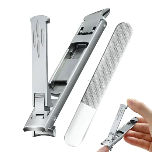 丈夫な爪切り 太い爪用 ダブルヘッド ステンレススチール 足指の爪切り 大きな開口部 - 爪 ポータブル 厚い爪切り メンズ 足の爪 女性用