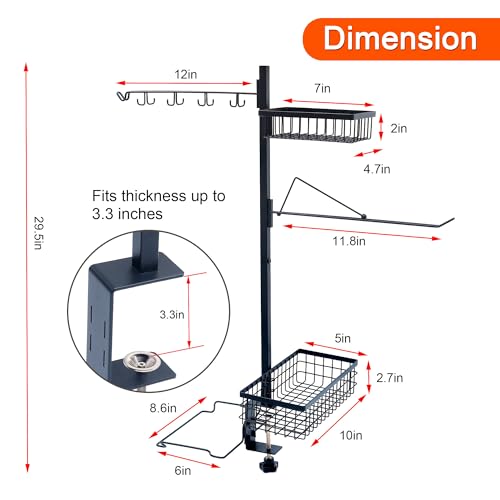Support plancha d'extérieur multifonction avec porte-rouleau - 7