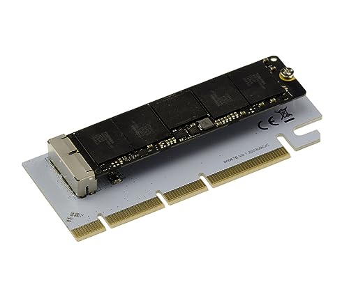 KALEA-INFORMATIQUE Adapter 12+16-punktowy PCIe x4 x8 x16 dla dysków SSD Mac wyprodukowanych po 2013 r., do odczytu i zapisu na dysku SSD Mac z portu PCI Express