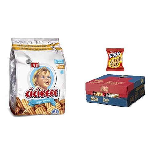 Bisküvi 800 g ve Eti Balık Kraker 40 g x 16 Adet