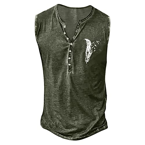 Camiseta sin mangas retro para hombre ideal para terrazas de verano y paseos marítimos urbanos