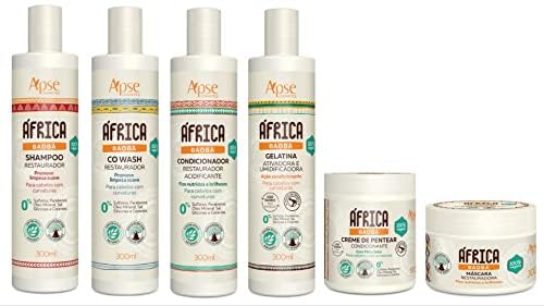 Apse Africa Baobá Shampoo e Co Wash e Condicionador e Gelatina e ...