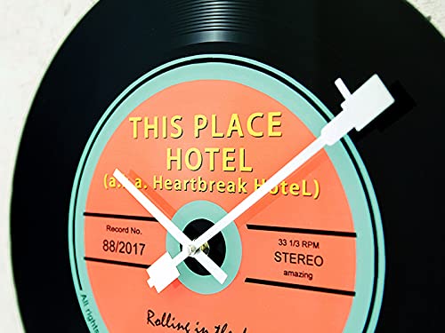 Amazon.co.jp: レコード ウォールクロック (オレンジ) 赤系 壁掛け時計