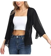MISS MOLY Women Summer Bolero Shrug Cardigans Chiffon Loose Kimono Lightweight Shawl Cape Cover Ups