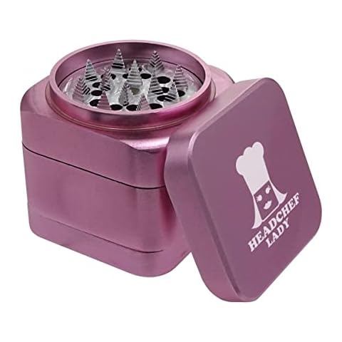 Headchef Lady Cuboid Grinder 4-Piece, Size 55 mm, Pink Cover