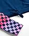 Limited Too Girls' Rash Guard Set - 2 Piece UPF 50+ Quick-Dry Long Sleeve Swim Shirt and Bikini Swim Set for Girls (7-16), Size 10-12, Navy Checkered