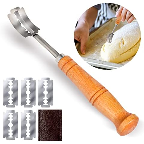 Prasacco Bread Lame Cutter, Bread Bakers Lame Slashing Tool Lame Bread Tool for Cut Sourdough Bread's Pattern Bread Scoring Bread Scoring Tool for Cutting Bread Baking Supplies Cover
