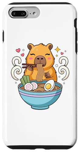 Kawaii Capybara Eating Ramen Noodles Cute Capybara Boy Girl Coque pour iPhone 7 Plus/8 Plus