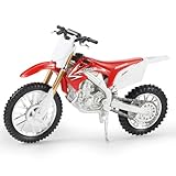 Risopen Dirtbike Compatible for Honda CRF 450 Dirt Bike Model 1:18 Motorcycle Bike Toy Motocross Model Red Motorcycle Toy Supercross Collection Gift for Men