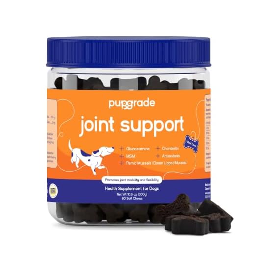 PupGrade Joint Support Supplement for Dogs - Natural Glucosamine Chondroitin & MSM Soft Chews for Hip and Joint Pain Relief - Recommended for Hip Dysplasia, Arthritis & Joint Disease - Made in USA