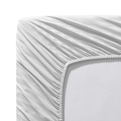 Vera Wang - Queen Sheet Set, Super Soft & Breathable Premium Cotton Bedding with Matching Shams, Fade Resistant, Striped Bedding Set (Dobby Stripe Grey, Queen) - Image 7