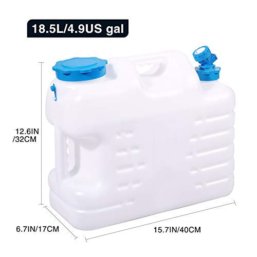 Campmax Water Container With Spigot, 5 Gallon Portable Water Storage For Camping (18.5L) #TOP1