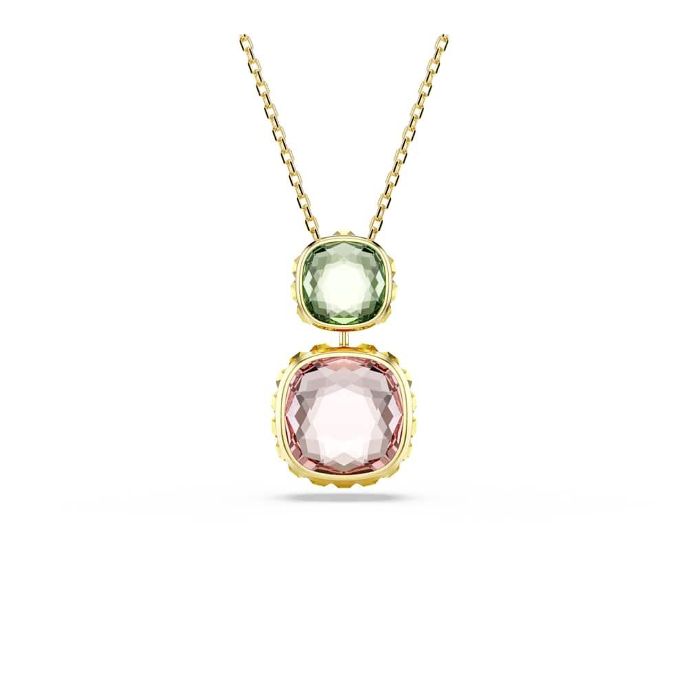 swarovski Chroma pendant, Cushion cut, Multicolored, 18K gold finish-picture-28