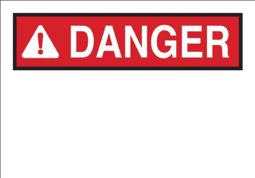 Panneau de danger en aluminium Brady 42252 plaque vierge anti-corrosion