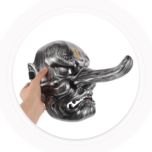 Masque Tengu de samouraï rigide en plastique robuste pour déguisement - 4