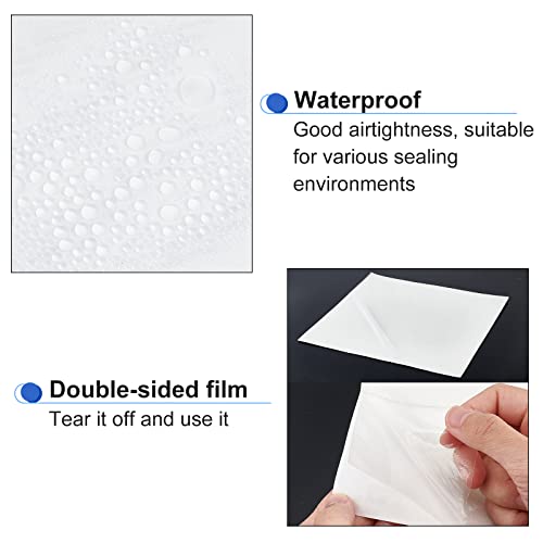 BENECREAT 2 Stück Weiße Silikonkautschukfolie, 20x20 cm Selbstklebendes, Rutschfestes Silikonkautschuk Pad für Dichtungen DIY Material Unterstützt Abdichtung Stoßstangen Abrieb Bodenbelag