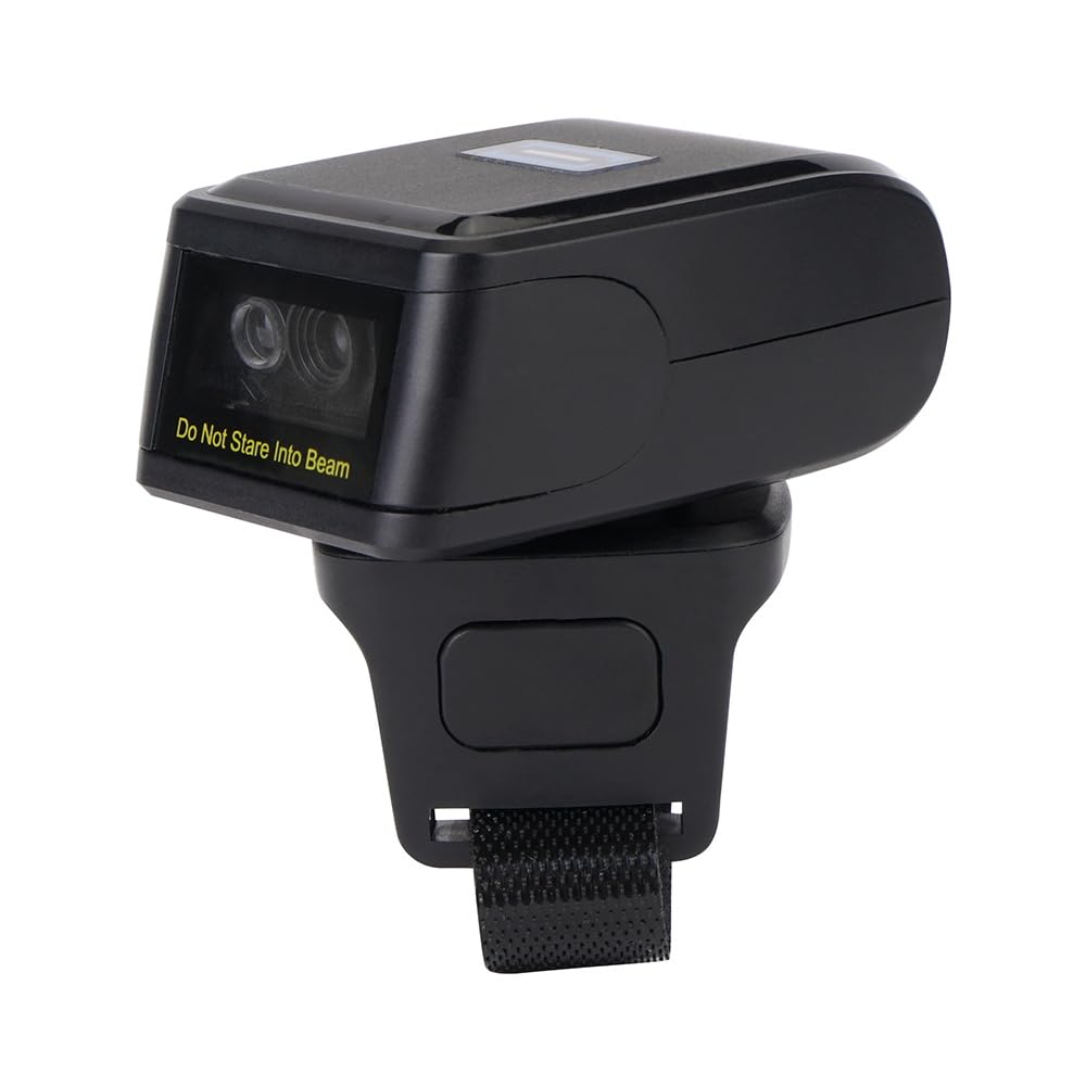 Marhynchus 2D Barcode Scanner Portable Finger Pinsive Hands Portable Ring Barcode Reader Wireless BT 2.4g Connexion pour la Bibliothèque de Supermarchés Express Company