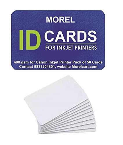 Super Thin 400 GSM Plain White Blank Inkjet Cards for Canon PIXMA G2000, G2010, G3000, G3010, G4000, G4010 Inkjet Printer for GATE Pass, ADHAR Card, School/College ID Card (Pack 50 Card)-image-49