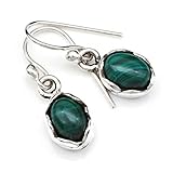 Material: 925 er Sterlingsilber, Stein: Malachit