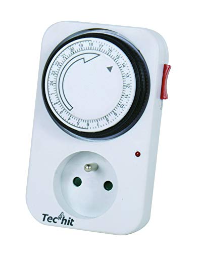 TEC HIT 730200 - Programmateur mécanique journalier avec interrupteur - Segment de 30 mn - 3500 W -...