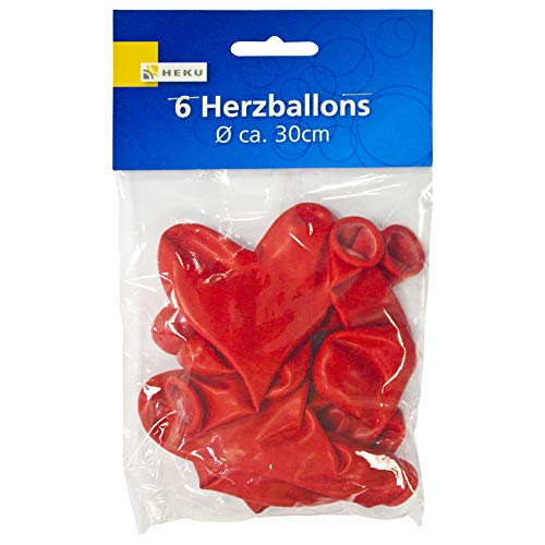 Luftballons * Herzform * 6 Stück/Ø 30 cm