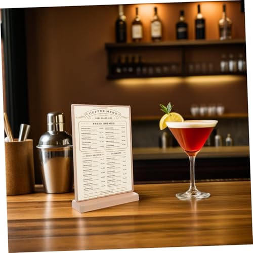 Porte-menu double face transparent en plastique rigide SECFOU