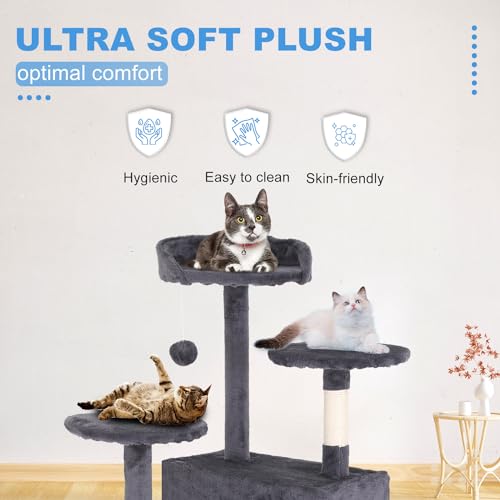FDW-Cat-Tree-Cat-Tower-Multi-Level-Durable-Cat-Scratching-Post-Cozy-Fun-Cat-Jumping-Platform-Space-Saving-Cat-Condo-Pet-Play-House-for-Indoor-Cats