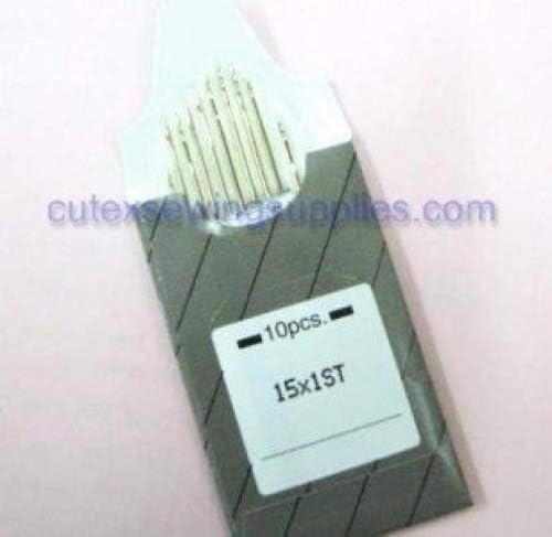 100 Large Eye 15X1ST Titanium Home Embroidery Needles (Size 12 (Metric 80))