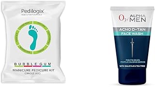 O3+ Pedilogix Bubblegum Manicure Pedicure Kit for Hand and Feet Lightening & O3+ ALPHA MEN Acno D-TAN Face Wash with Tea Tree 100g for Oily Skin Combo-picture-17