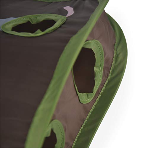 Citmage Cat Mice Toy Pop-up Flexible Intelligence Play Toys Hide and Seek Game 9 Holes Interactive Tent Mouse Hunt Activity with Ball,Mouse for Cats,Kitties (Brown-Green) - Thumbnail 4