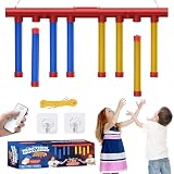 Daimeitec Reflex Sticks Games Adjustable 3 Speed Hand-Eye Coordination & Reaction Training Toy, Drop Stick Challenge Family Game Adult Gift for Kids at Christmas Birthday (8 pcs Stick)