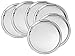 King International Stainless Steel Quarter Pate | Dinner Plate | Set of 6 Mess Trays Great for Camping | 19.5 cm Great for Birthday, Sympathy, Family Parties & Movie Night or as a Corporate Tray