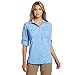 Columbia Women's Bahama Long Sleeve Shirt - White Cap Blue - Small