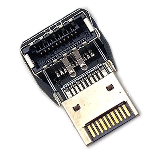 Connecteur interne USB 3.2 de type E coudé à 90 degrés PH74A pour en-tête carte mère PC - 5