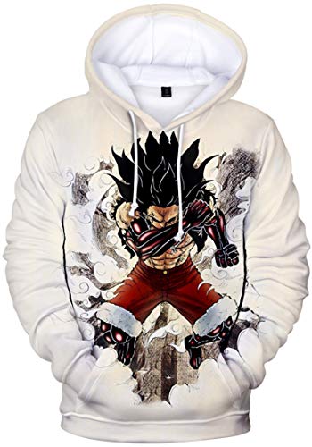 PANOZON Sudadera One Piece Luffy 3D para Niños Camiseta de Manga Dibujos...