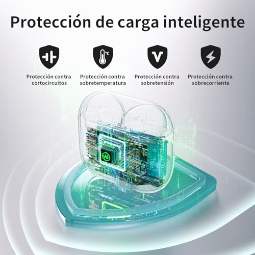 Estuche de carga inalámbrica compatible con Airpods Pro 1 y 2 con botón Bluetooth 4