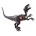 NKOK WowWorld B/O Velociraptor (Lights & Sounds), Realistic Reptile Roars by Rotating an arm, Red LED Lights in Mouth and Along Ribs, Articulated in Mouth, arms, Legs and Tail, Great Gift