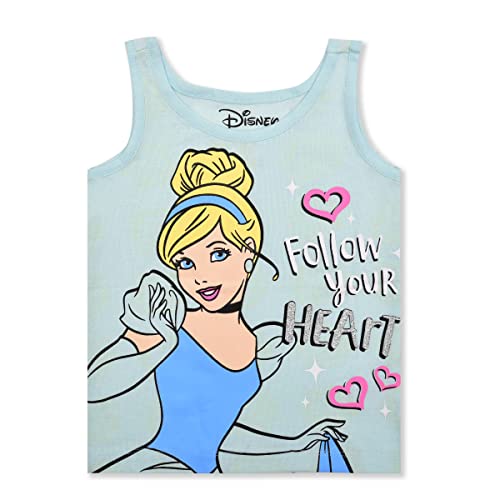 Disney Princess Cinderella Belle and Ariel Girls 3 Pack Tank Top for Toddler and Little Kids4