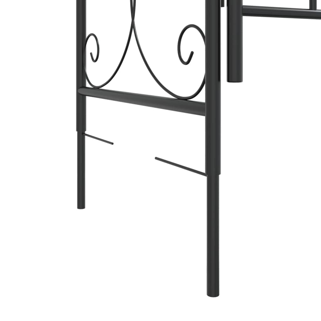 Arco da giardino in acciaio con cancello, verniciato a polvere, 108 x 45 x 235 cm, nero, chiudibile, robusto telaio per piante rampicanti, versatile come ingresso o decorazione per esterni