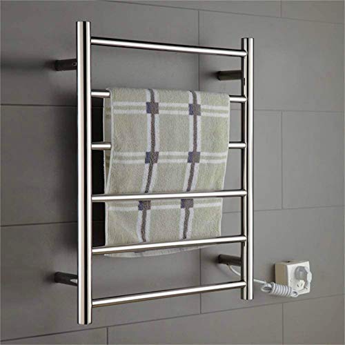 Toallero calefaccionado para baño familiar que mantiene la ropa seca y el ambiente cálido