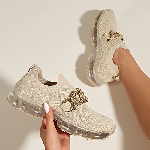 Image of LUCKY STEP Women Air Cushion Fashion Sneakers Breathable Casual Comfortable Lightweight Walking Shoes