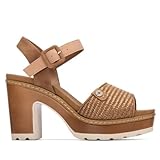 REFRESH - Sandalia Mujer Camel - Calzado Cómodo y Versátil - Moda casual - Modelo 17528102 (Talla 36)
