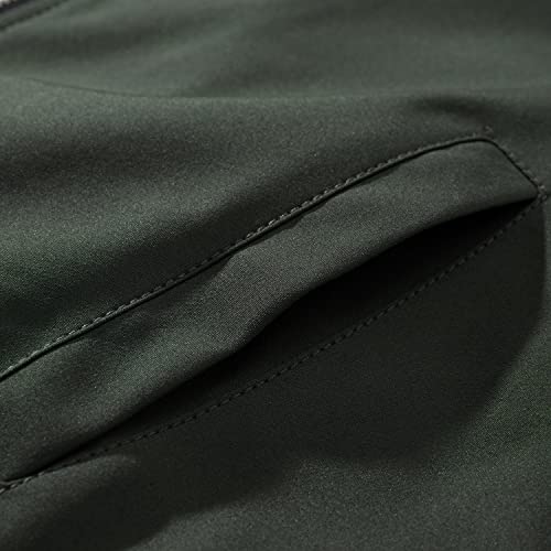 URBANFIND Men's Slim Fit Lightweight Sportswear Jacket Casual Bomber Jacket US L Army Green