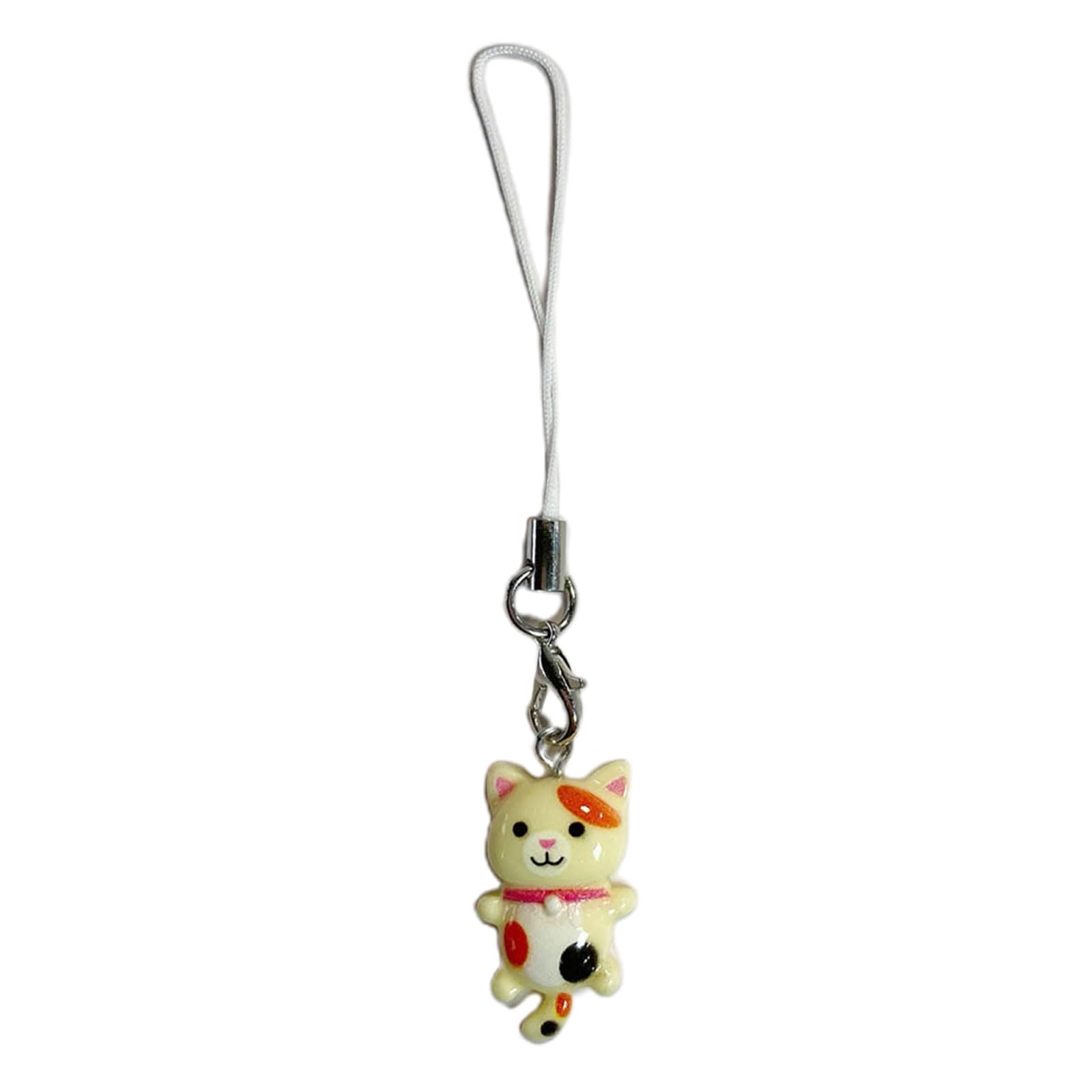 NEWFT Cat Pendant Phone Chain Strap Lovely Kitten Charm Keychain Phone Lanyard Acrylic