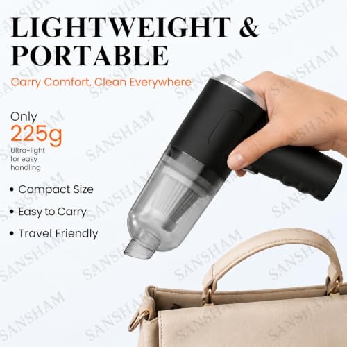 Image of Car Vacuum Cleaner 3 in 1 Cordless Handheld with 3 Attachments & Blower for Wet & Dry Cleaning for Home /Office /Car /Keyboard /Travel /Sofa