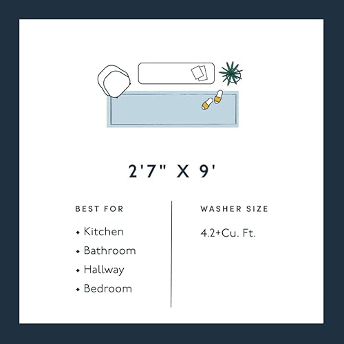 Revival Rugs Soloba 2'7"x9' Machine Washable Runner Rug for Hallway Entryway - 100% Recycled Oeko-TEX Certified, Medium Pile, Green - Image 9