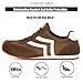 Fashion Sneakers for Women Wide Width Casual Sneakers Genuine Leather Walking Shoes Trendy Lightweight Comfort Lace-Up Non Slip for Outdoor with Memory Foam Insole,Coffee,40 EU