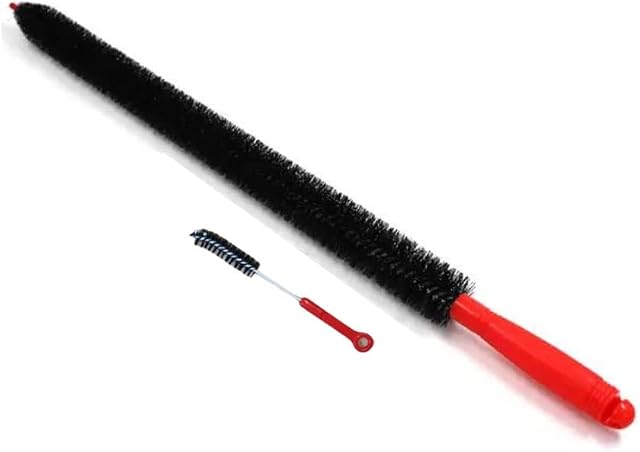 Simpli Maid Radiator Cleaner Brush, 2 Bristle Cleaning Brushes - 66cm & 26cm With Plastic Handles, Multi-use cleaning Brush, Duster For Radiators, Dryer Lint & Pet Hair