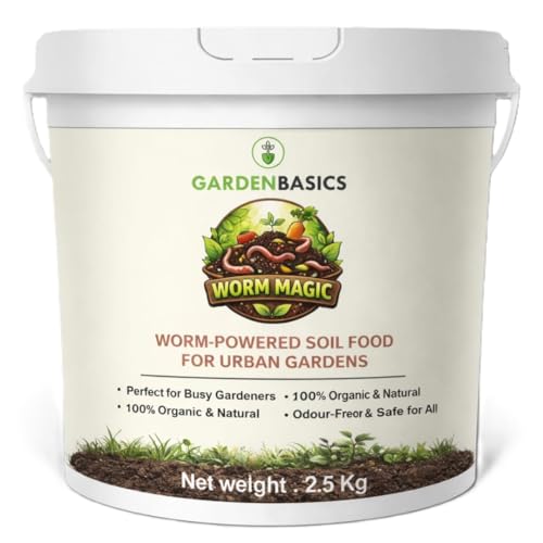 Image of Worm Magic Vermicompost for Plants | 100% Organic Plant Food | Nutrient-Rich Natural Vermi Compost for Terrace Gardening | Plant Fertilizer | Natural Manure for Home Garden (2.5 Kg)